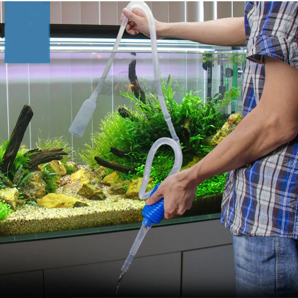 Aquarium Siphon Fish Tank Syphon Vacuum Gravel Water Filter Cleaner