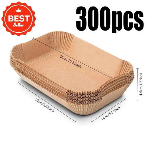 Extra Large Rectangular Paper Air Fryer Liners - Non-Stick, Easy