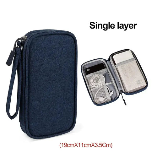 1Pc NEW Travel Organizer Bag Cable Storage Organizers Pouch Carry Case