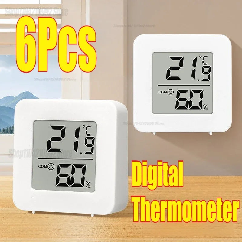 1/3/4/6 PCS Mini LCD Digital Thermometer Hygrometer Indoor Room