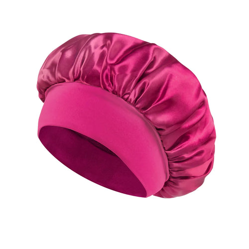 Adjust Solid Satin Bonnet Hair Styling Cap Long Hair Care Women Night