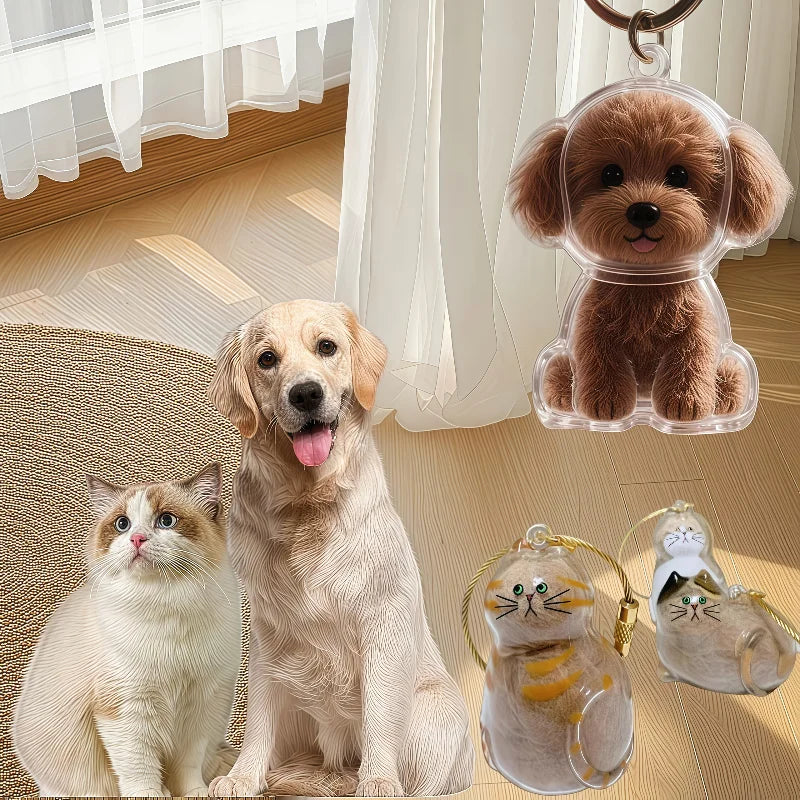 Transparent Dog Hair Storage Container Adorable Pet Keepsake Capsule