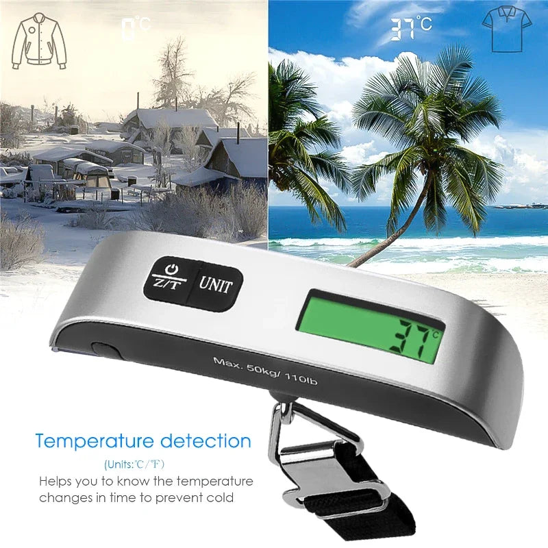 Portable Hook Scale Digital LCD Weight Scale 110lb/50kg Electronic