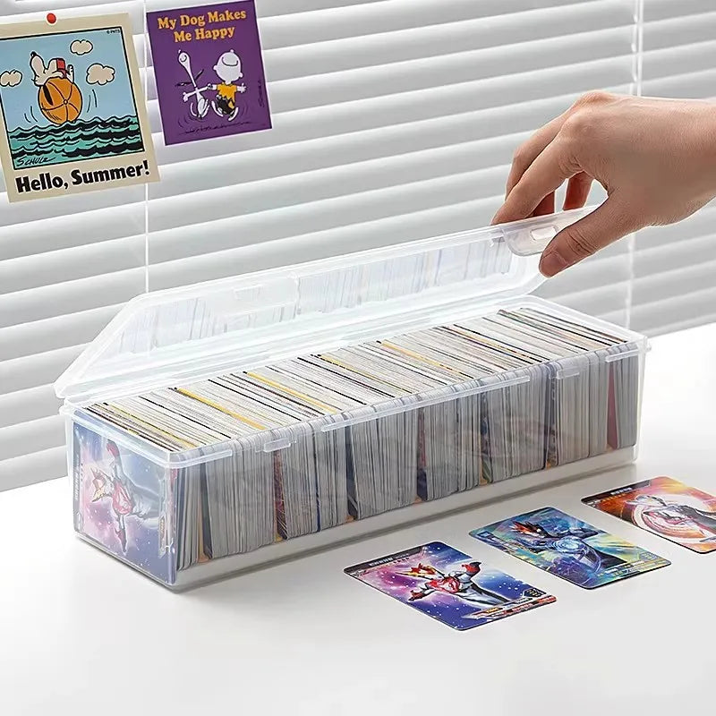 Transparent plastic storage box, capable of holding 550+gaming cards,