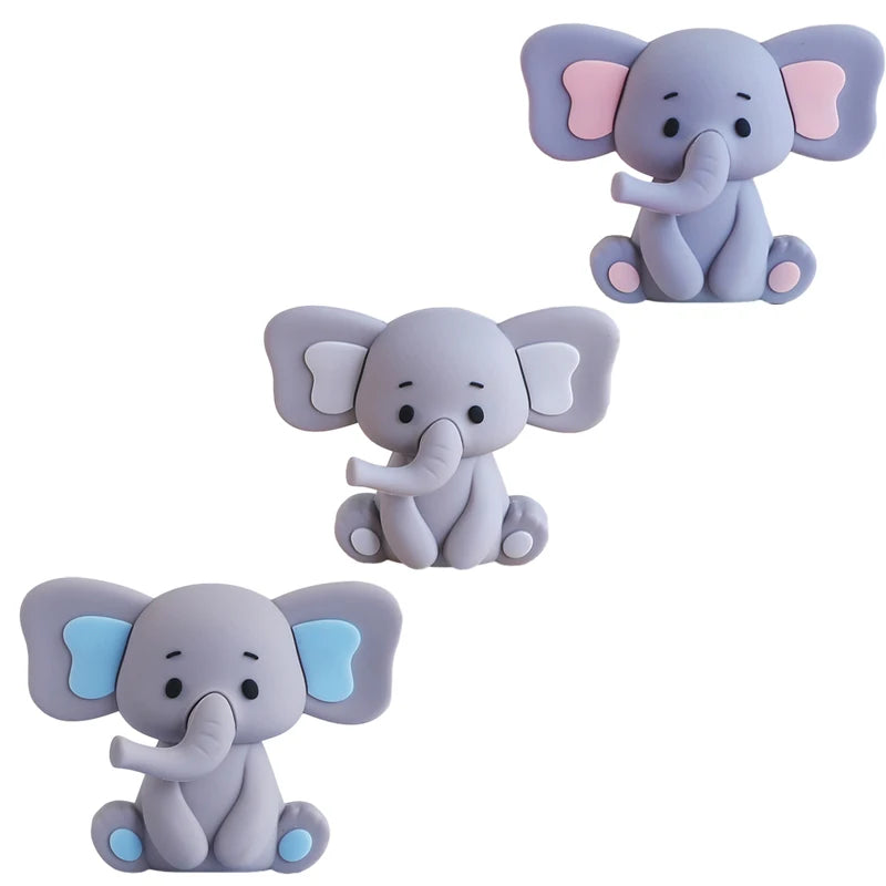 Baby Elephant Cake Topper for Baby Shower Elephant Cake Decoration