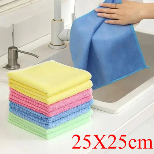10/5/3pcs Microfiber Cleaning Cloth, Dishwashing Cloth Household Rag
