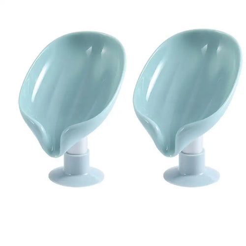 2pcs Soap Box Creative Draining Soap Storage Rack Punch Free Suction
