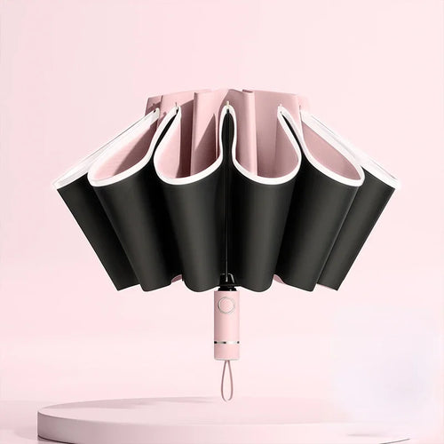 Men Women Umbrella  Fully Automatic Reverse Folding Umbrella with
