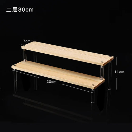 1-5 Tier Acrylic Display Stand,Clear Display Riser Rack for