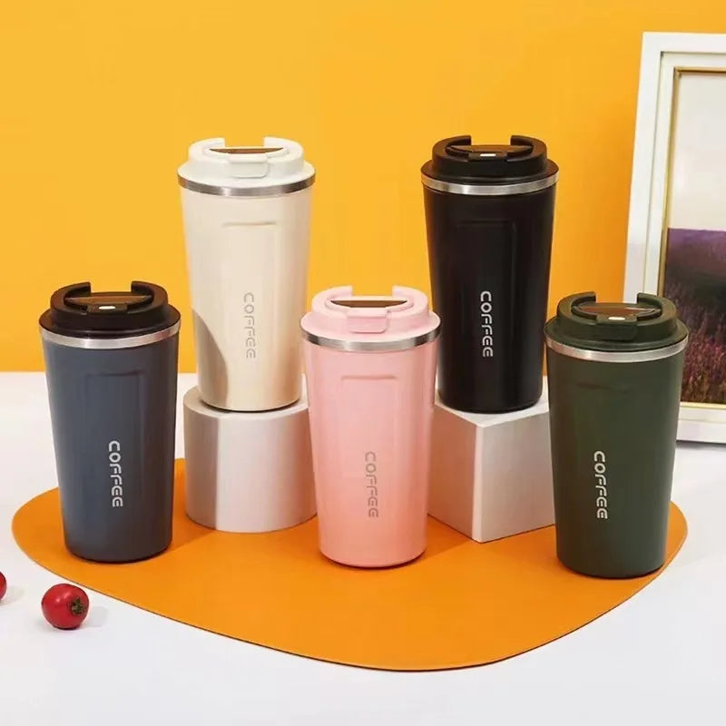 380/510ML Travel Stainless Steel Coffee Cup Thermal Mug Leak-Proof
