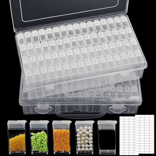 1pc 28/32/48/56/64 Slots Plastic Storage Box, DIY Diamond Painting