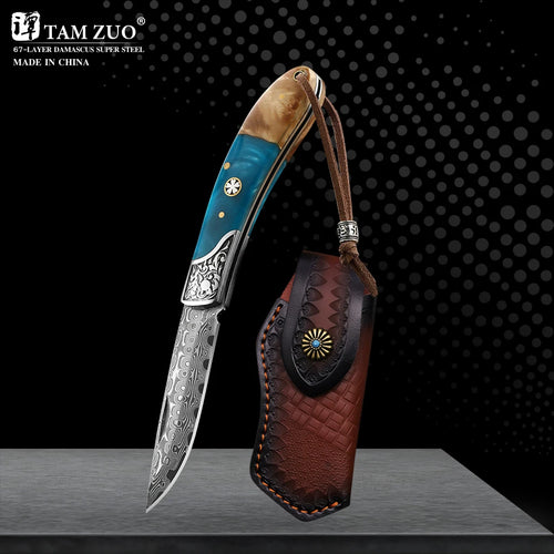 WXCOO Damascus Boning Knife Folding Fruit Cutting Knife Chef's Knife