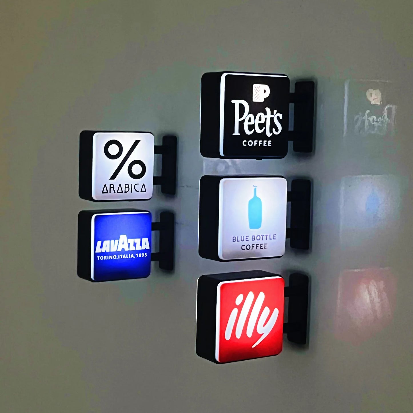 Coffee Corner Creative LED Fridge Magnet Light Up Magnetic Decor for