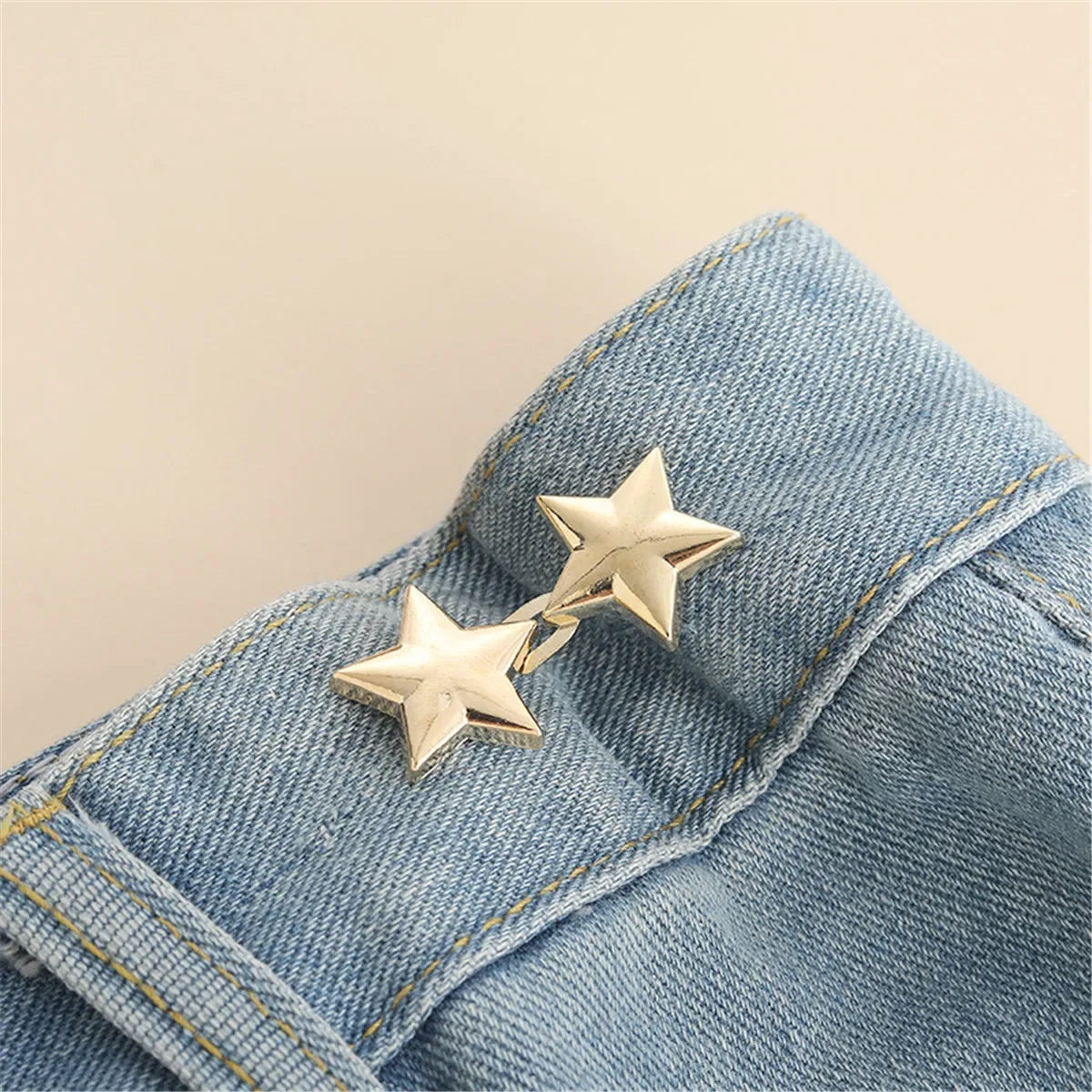 1 Pair Jeans Button Adjustable Clips for Pant Skirts Waist Tightener