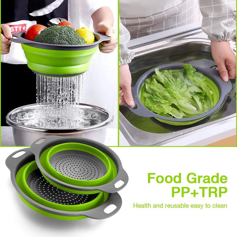 Silicone vegetable and fruit cleaning and drainage basket  cleaning