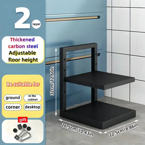 Adjustable Pot Rack Organizer, Kitchen Stainless Steel Pot Storage
