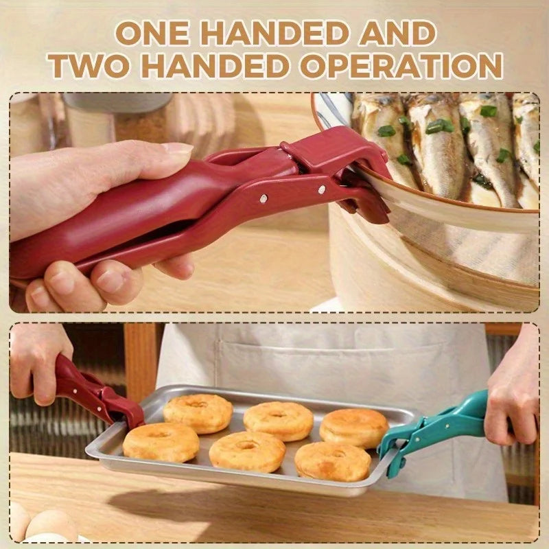 2/1Pcs Anti-Scald Clips Hot Dish Plate Gripper Kitchen Non-slip Bowls