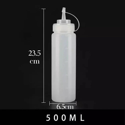 500 ML Plastic Pointed Mouth Squeeze Type Sauce Bottle Made