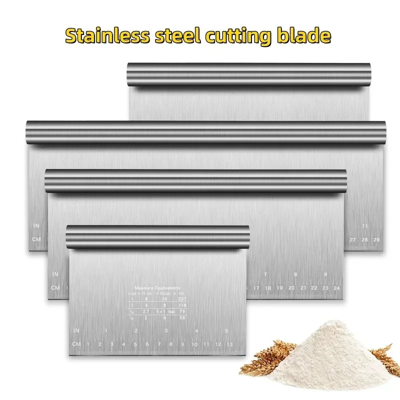 Stainless Steel Scale Cake Scraper DIY Dough Pastry Spatulas