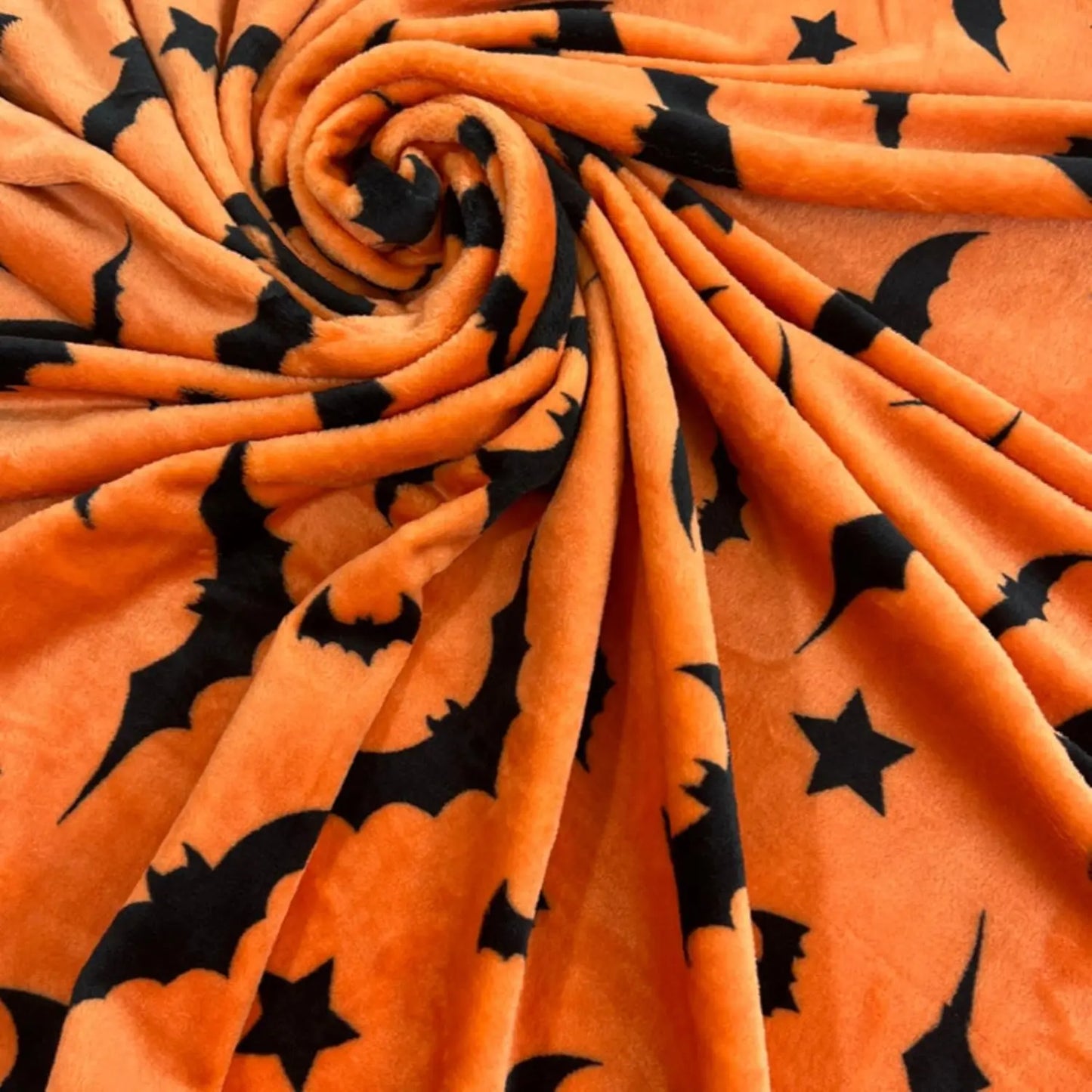 1PC Festive Halloween Black Bats Printed Flannel Blanket Perfect gift