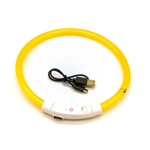 USB Rechargeable Fiber Optic Collar Pet Dog LED Light Collar Luminous