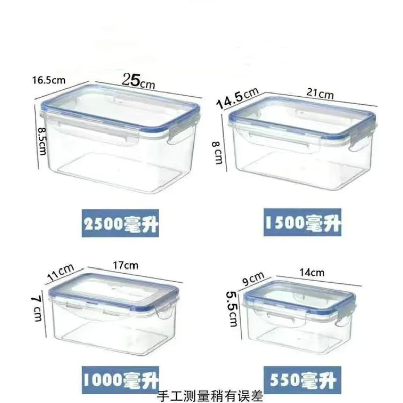 Sealed rectangular refrigerator storage box with lid Plastic crisper