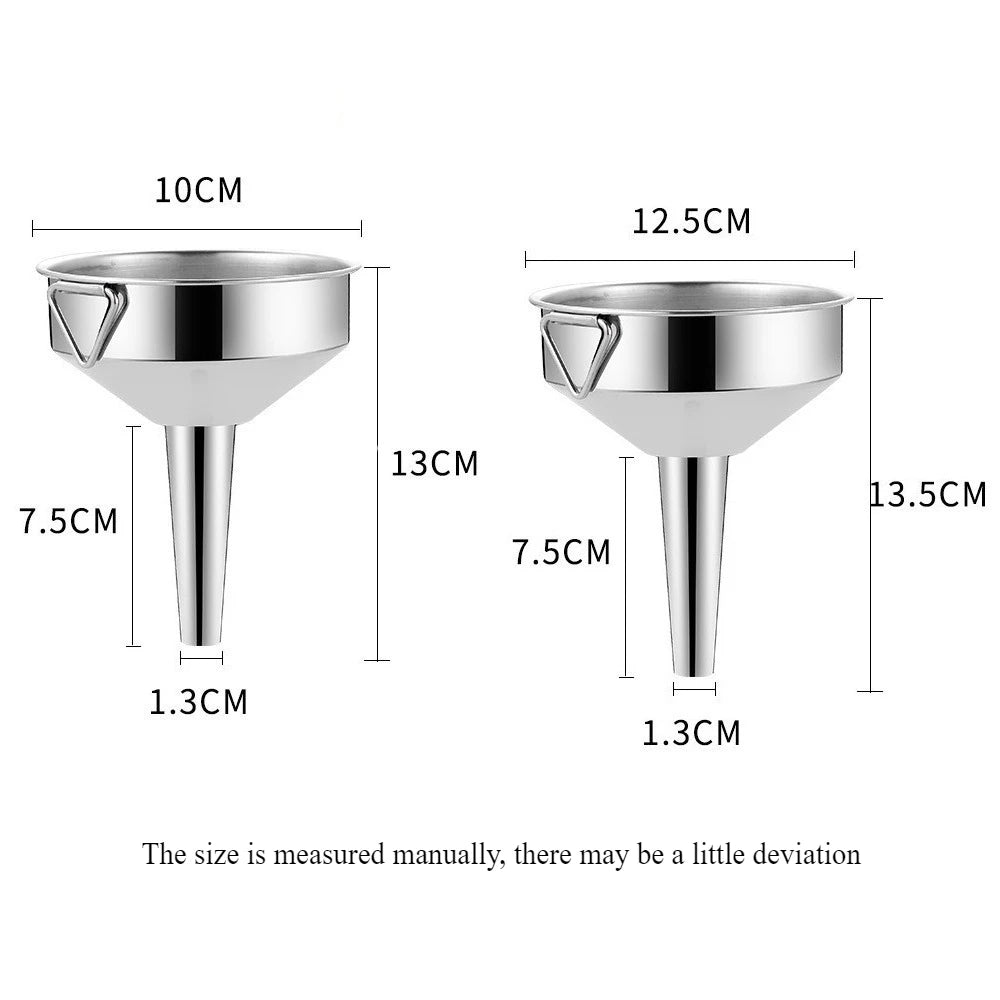 Kitchen Accessories Metal Cooking Oil Funnel Wide Mouth Suitable for