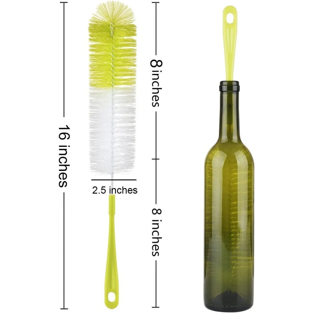 16” Long Bottle Brush Cleaner for Washing Wine/Beer/Sport