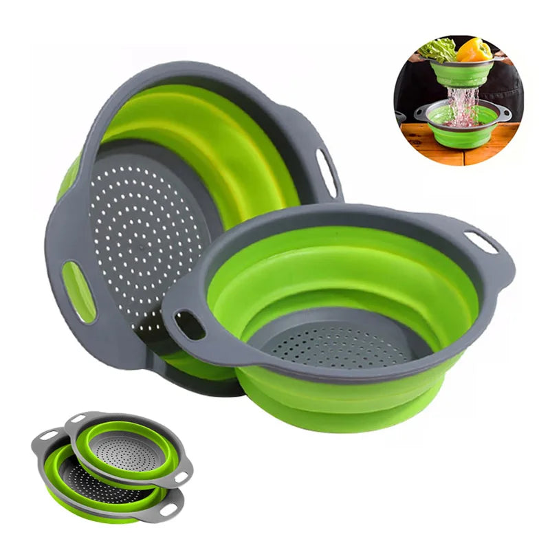 Silicone vegetable and fruit cleaning and drainage basket  cleaning