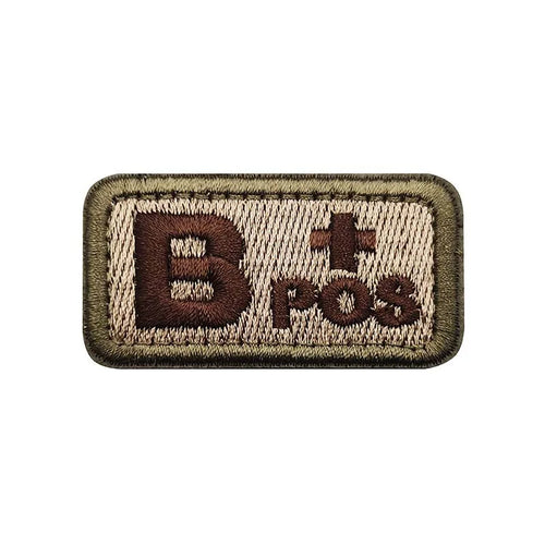 2.5*5CM,A B AB O POS-NEG Blood Type Badges Fabric Applique Embroidery