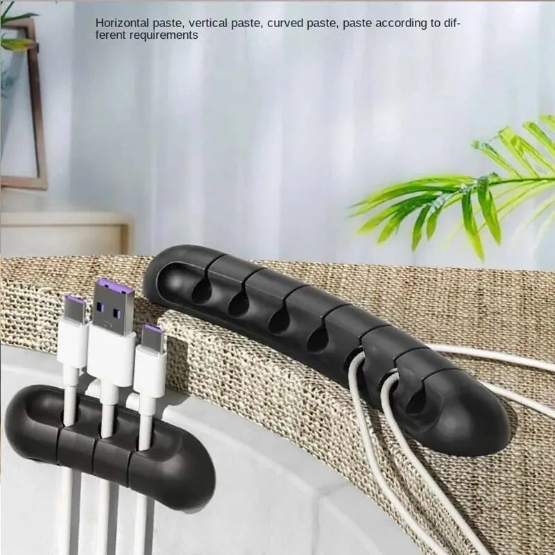 Self-Adhesive Power Cord Cord Manager Fixed Chuck Plug Mouse Cable
