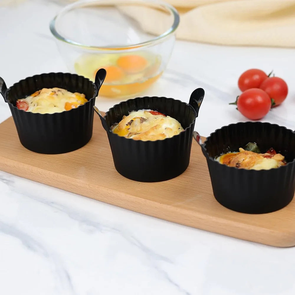 Silicone Air Fryer Egg Poacher Silicone Cupcake Baking Cups Ramekins