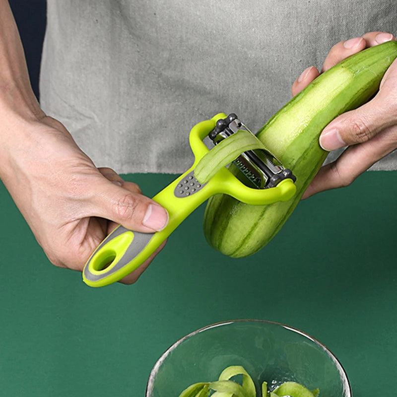 3 In 1 Rotary Peeler Fruit Vegetables Cabbage Graters Salad Carrot