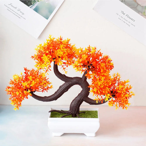 Artificial Plastic Plants Bonsai Small Tree Pot Fake Plant Potted
