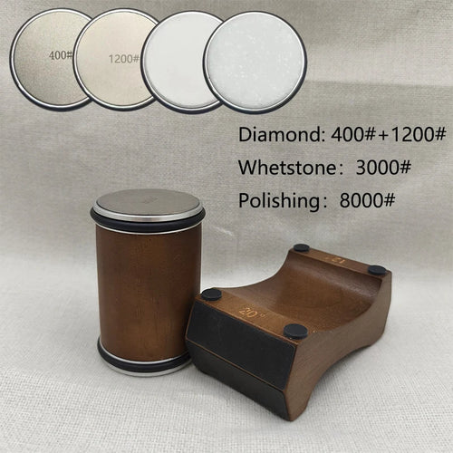 2025 New Design Rolling Knife Sharpener 4 Angle 12/15/18/20 Wooden