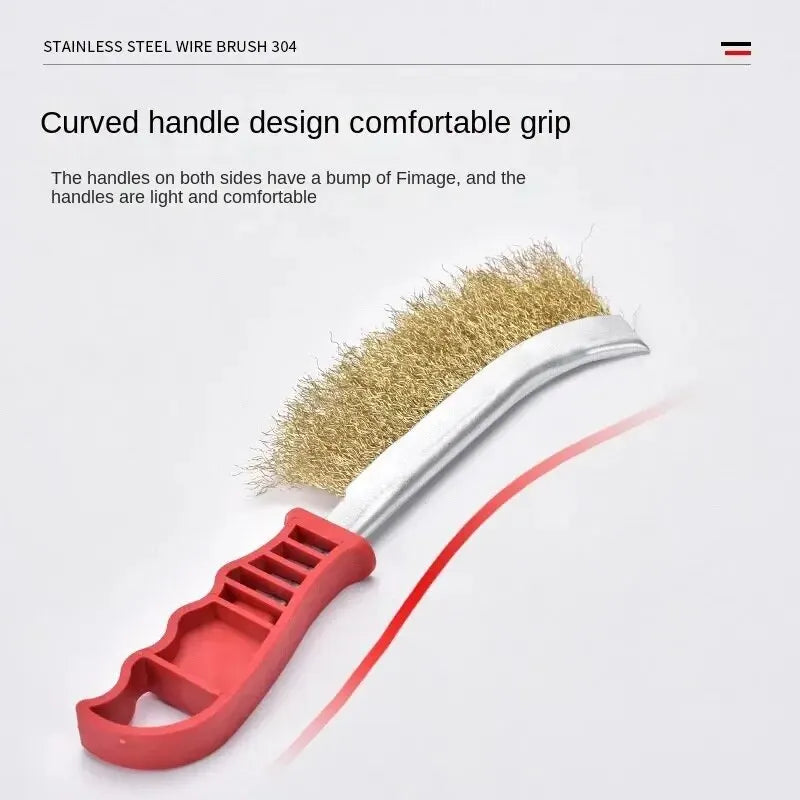 Multi-function Tool Wire Brush Copper Plated (Stainless Steel Brush,