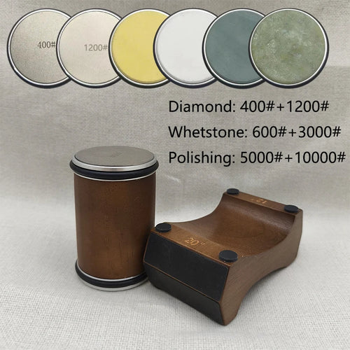 2025 New Design Rolling Knife Sharpener 4 Angle 12/15/18/20 Wooden