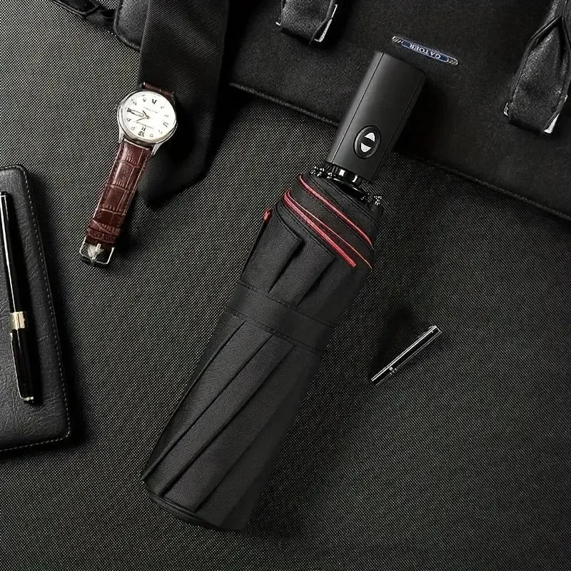 Automatic 10 Bones Sunny Umbrella, Windproof Sunny And Rainy Business