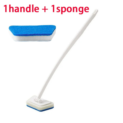 Bathroom Sponge Cleaning Brush Multi-Functional Tool Long Handle