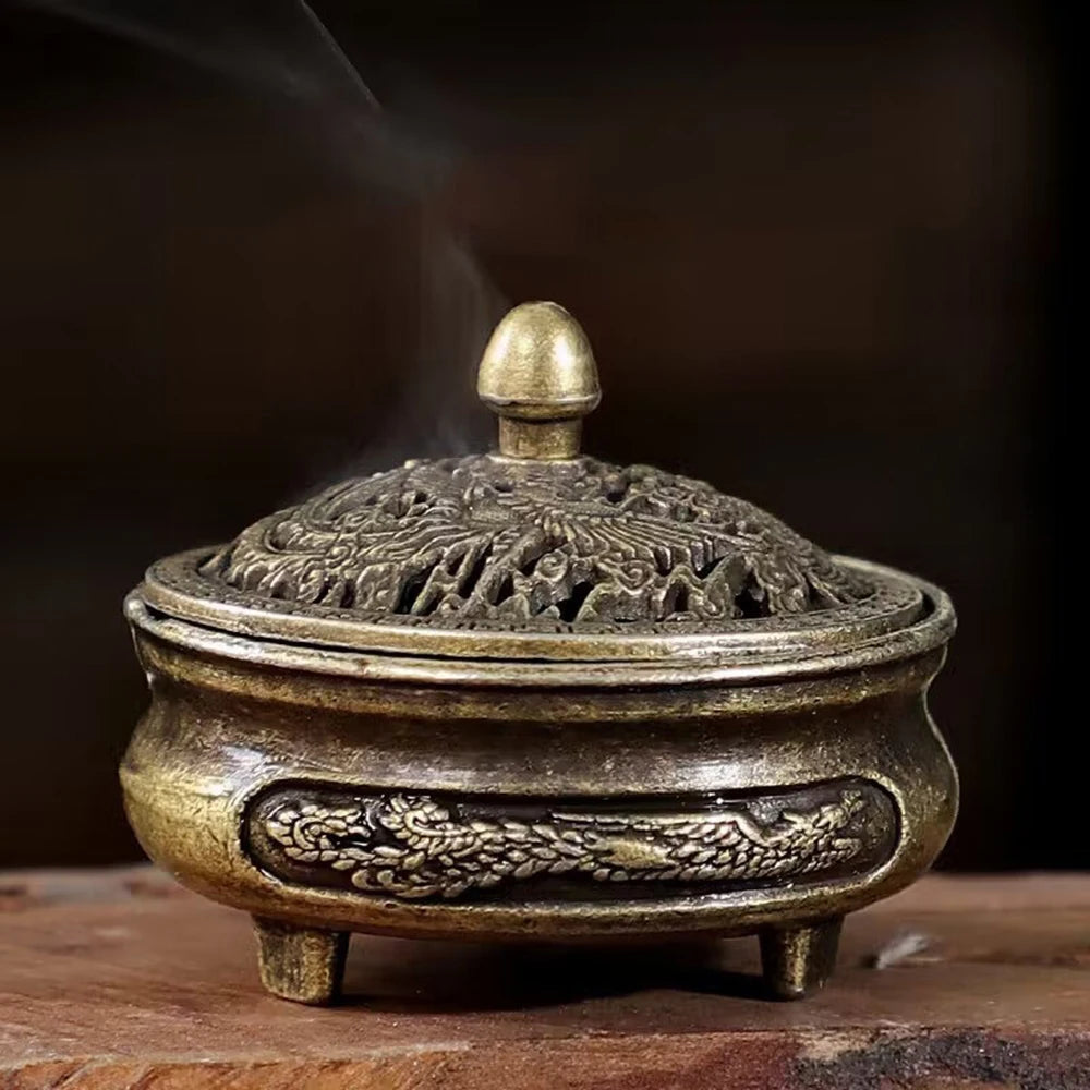 1PC Longfeng Fingertip Stove, Three-Legged Small Incense Burner,