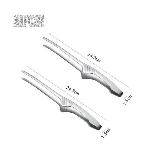 Stainless Steel Food Tongs Food Chief Tongs BBQ Tweezer Clip Stainless