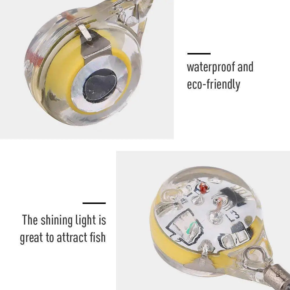 10pcs LED Attracting Fish Light Mini Deep Drop Underwater Eye Shape