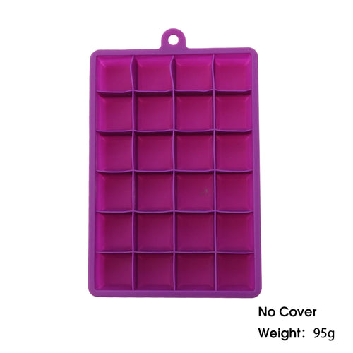With Lid /No Lid 24-hole Silicone Ice Tray Square Box Auxiliary Food