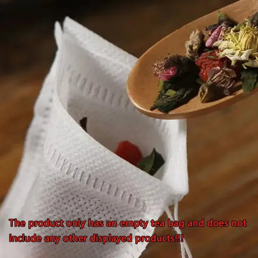 100 Pcs Disposable Tea Bags Filter Bags for Tea Infuser with String