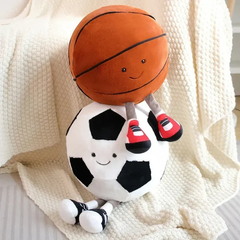 cm football doll, basketball plush toy, creative football doll,