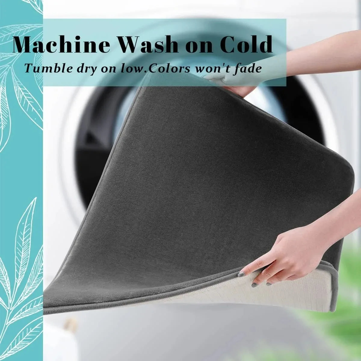 Absorbent Floor Mat Non Slip Bath Mat Anti Slip Coral Velvet Bathroom