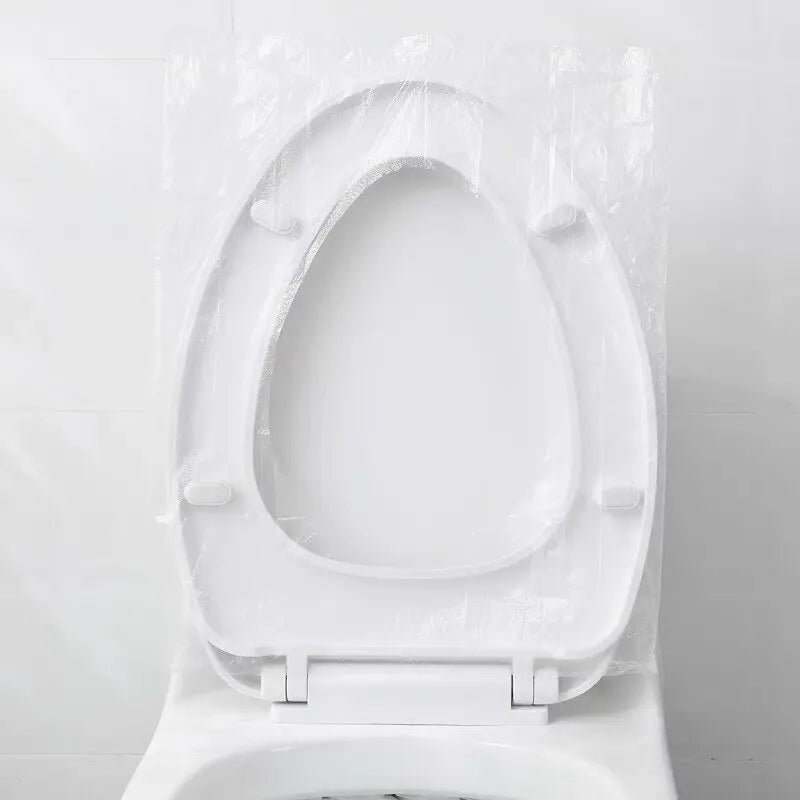 50Pcs Disposable Plastic Toilet Seat Cover Waterproof and Non Slip