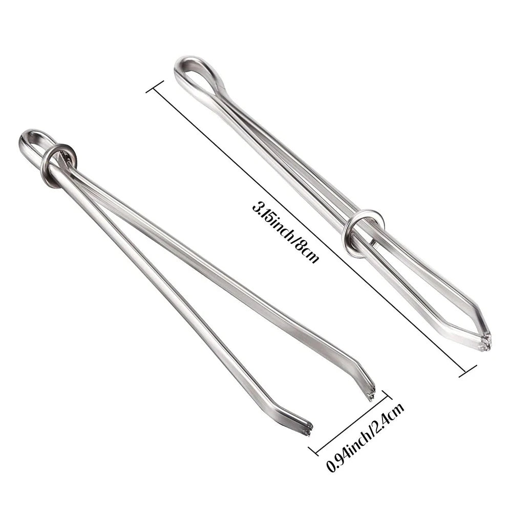 2 PCS/Lot Stainless Steel Garment Clips DIY Sewing Tools Elastic Band