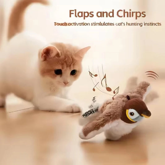 Hot Simulated Bird Cat Toy Interactive Toys Dog Rechargeable Chirping