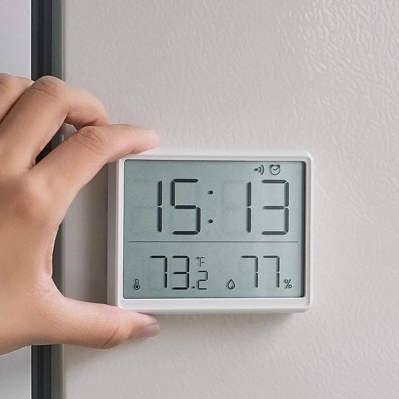 Ultra Thin Alarm Clock LCD Large Screen Digital Temperature Hygrometer